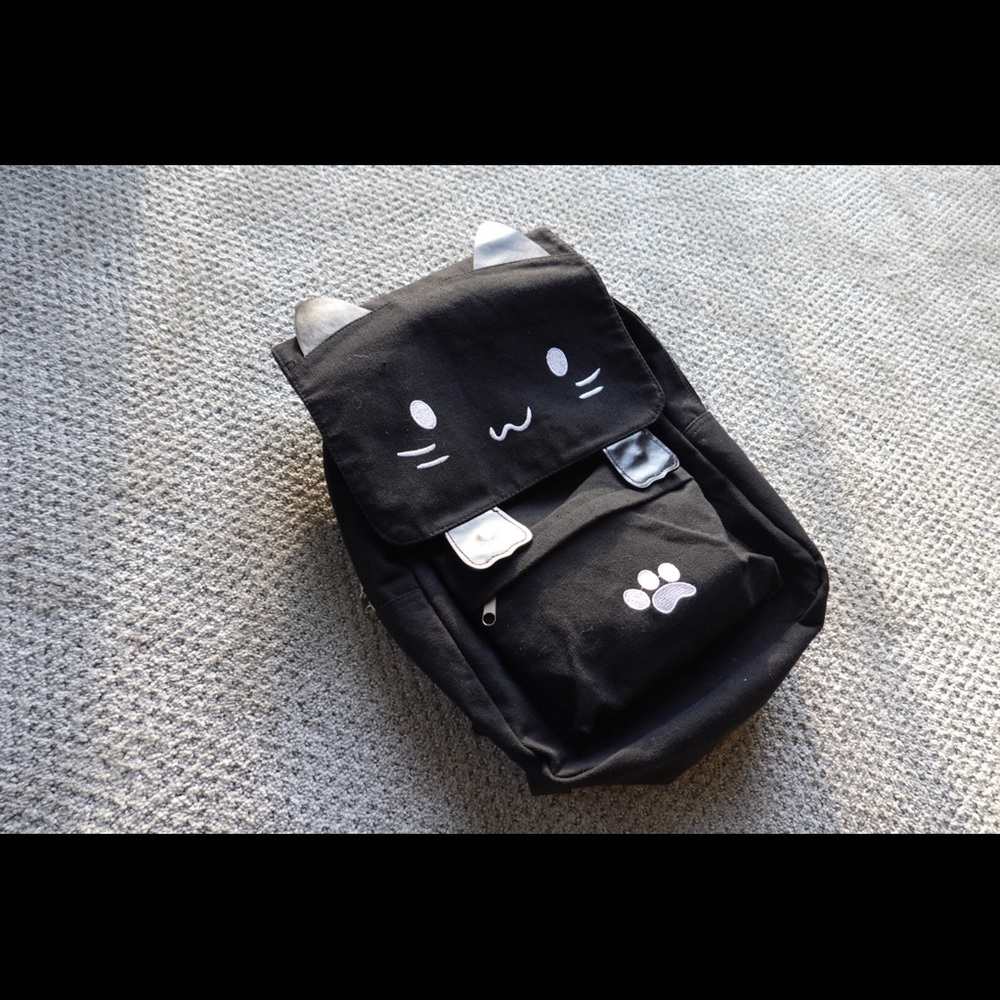 cute kitty bag black - Picture 1 of 5